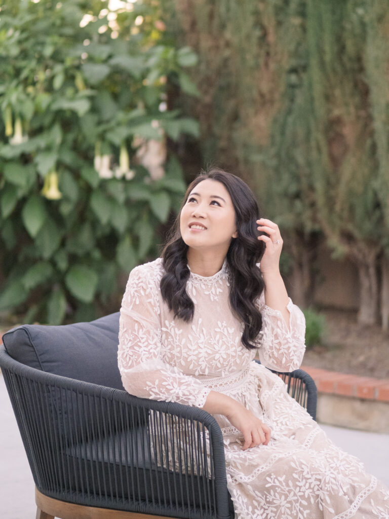 women wearing ivy city co white lace dress