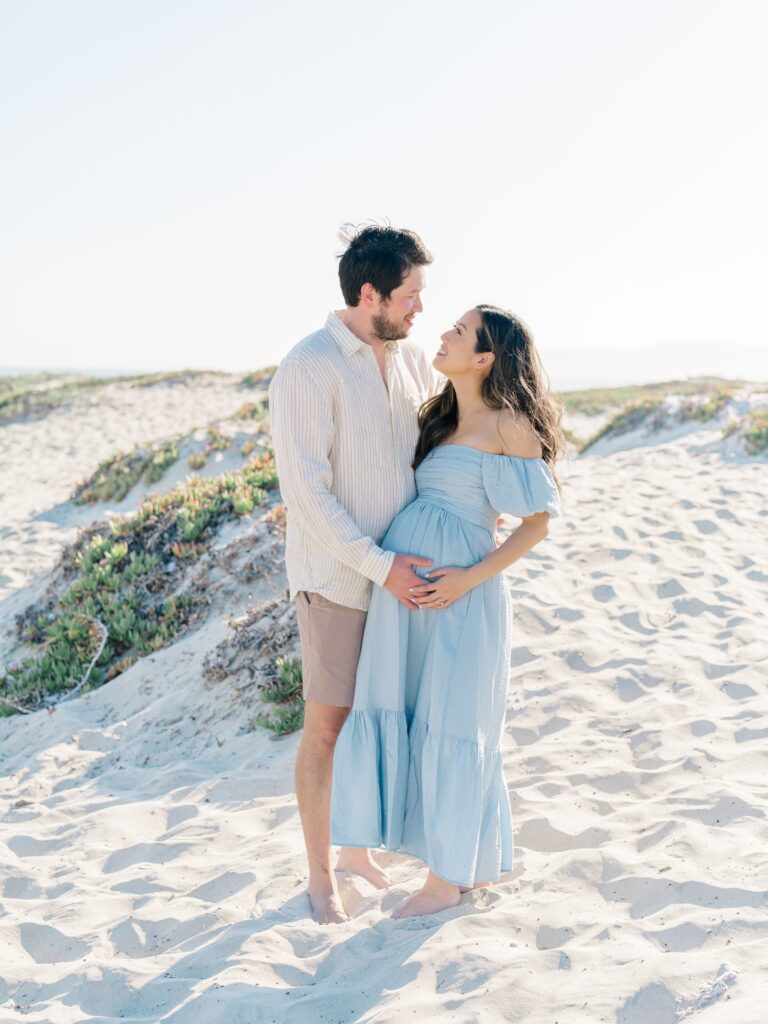 San Diego beach maternity photo at Coronado sand dunes
