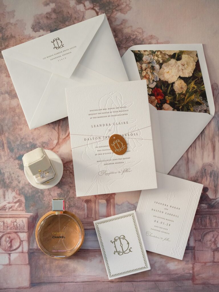 Rancho Santa Fe wedding stationery by Papermade Studio